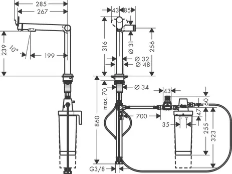 Aqittura M91 FilterSystem 240, 1jet, Starter Set Chrom Aqittura M91 FilterSystem 240, 1jet, Starter Set Chrom