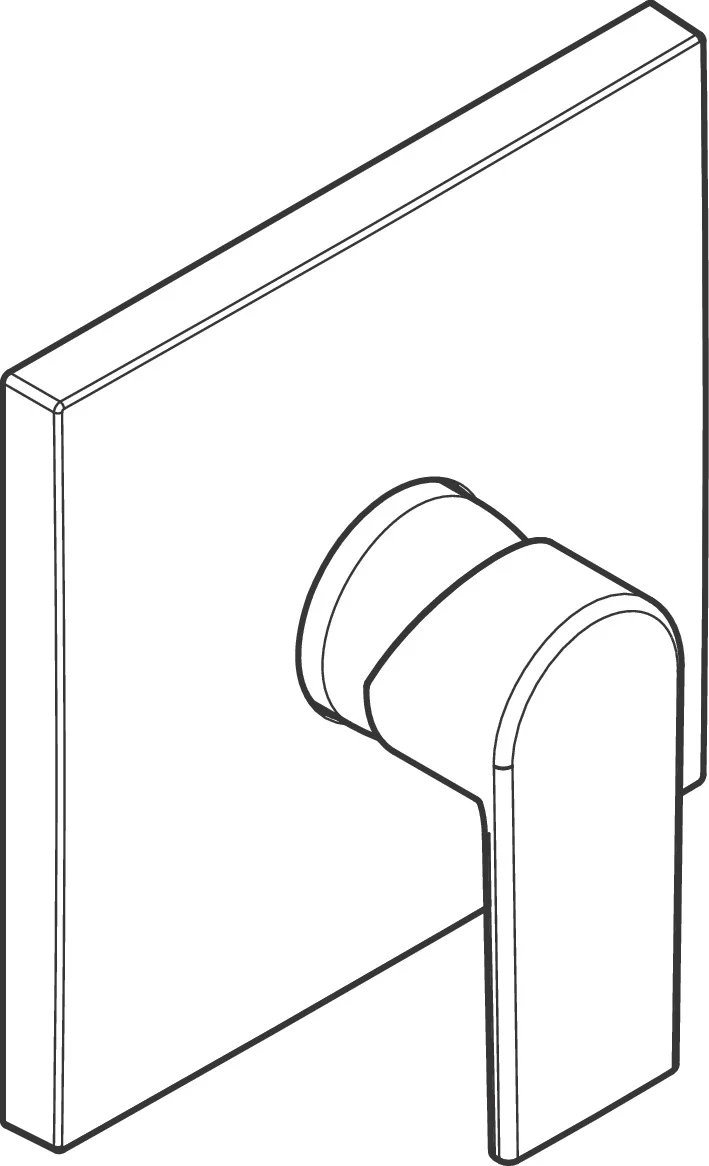Hansgrohe Vernis Shape Einhebel-Brausemischer Unterputz mattschwarz, Keramikmischsystem, max. Durchflussmenge 29,3 l/min bei 3 bar, Anschlussart Grundkörper