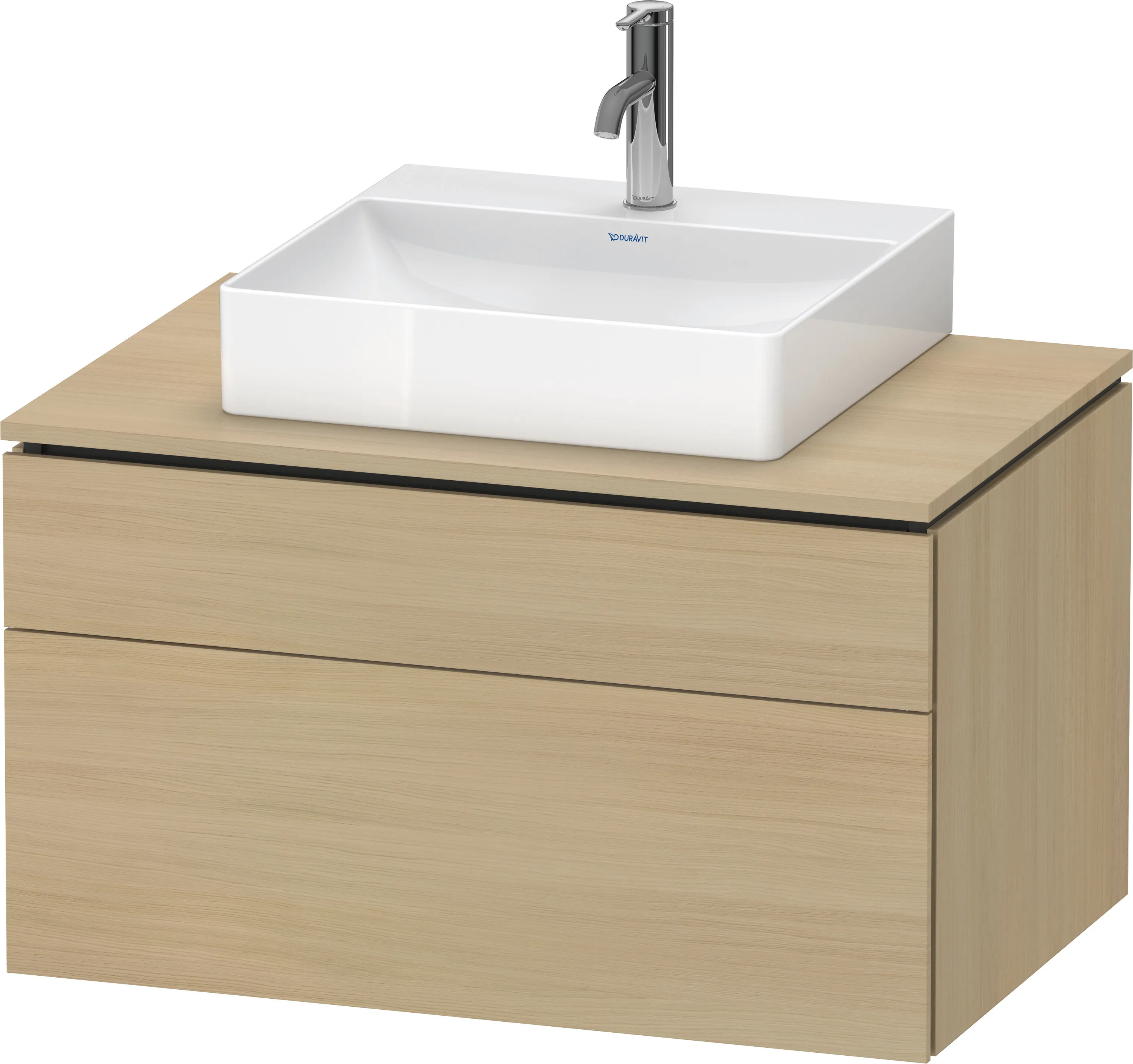 Duravit Waschtischunterschrank wandhängend „L-Cube“ 82 × 48,2 × 55 cm Mediterrane Eiche, mittig