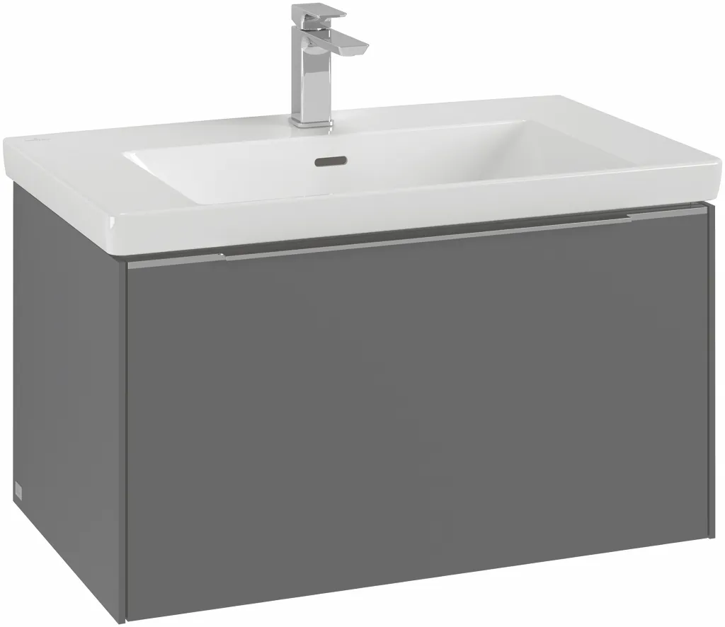 Villeroy & Boch Waschtischunterschrank „Subway 3.0“ für Schrankwaschtisch 77,2 × 42,9 × 47,8 × 47,8 cm 1 Auszug, Waschbecken mittig, mittig