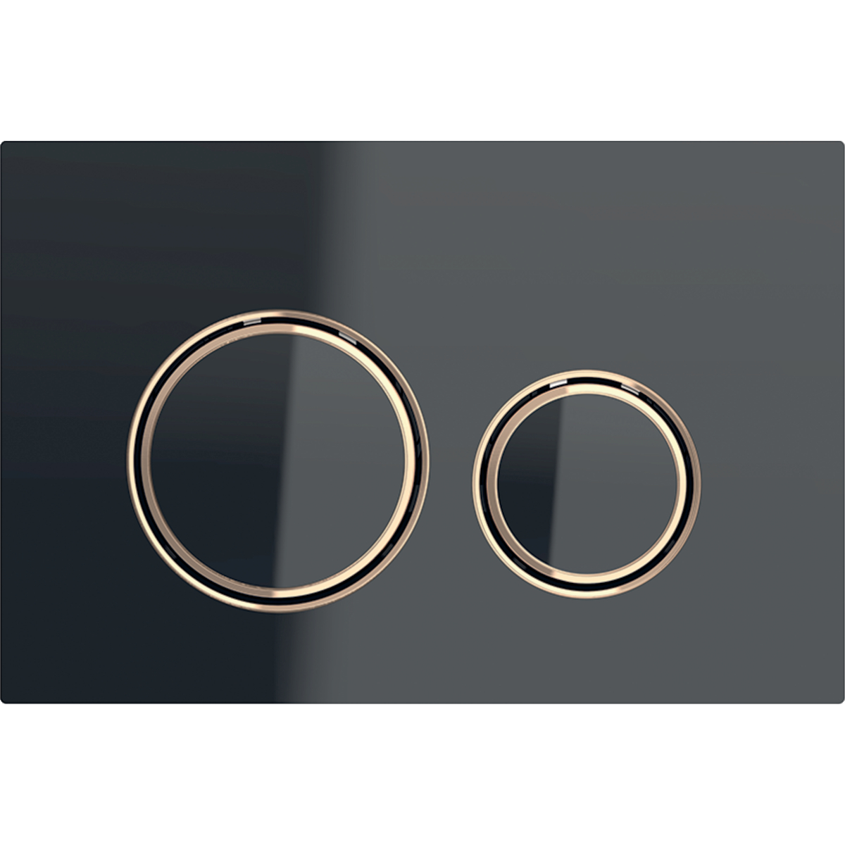 Sigma21 Betätigungsplatte für 2-Mengen-Spülung, Metallfarbe rotgold: rotgold, schwarz Sigma21 Betätigungsplatte für 2-Mengen-Spülung, Metallfarbe rotgold: rotgold, schwarz