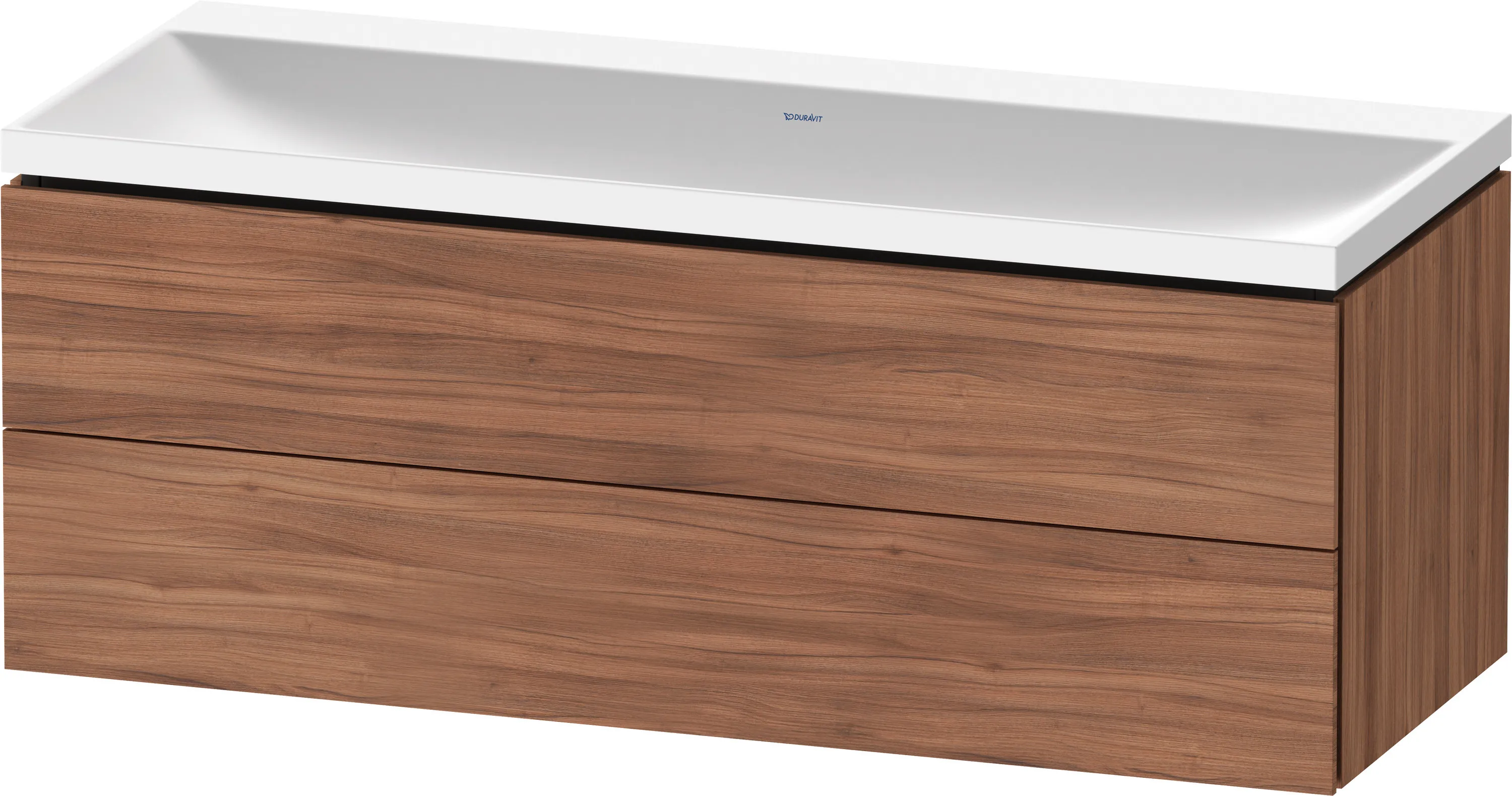 Duravit Möbelset c-shaped Set wandhängend wandhängend „L-Cube“ 120 × 48 × 48 cm Nussbaum Natur