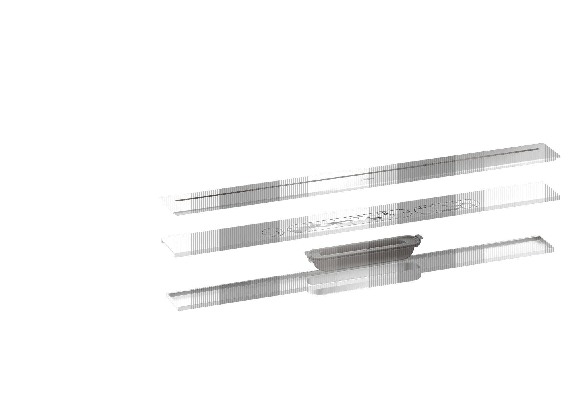 Hansgrohe AXOR Drain Fertigset Duschrinne 700, Chrom