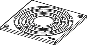 TECEdrainpoint S Designrost Edelstahl 150 × 150 verschraubbar
