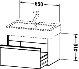 Duravit Waschtischunterschrank wandhängend „Ketho“ 65 × 41 × 44 cm Graphit Matt