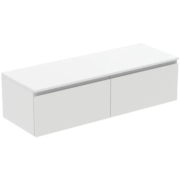 Ideal Standard Waschtischunterschrank „Finesse“ 140,2 × 37,8 × 50,5 cm Weiß matt lackiert Ideal Standard Waschtischunterschrank „Finesse“ 140,2 × 37,8 × 50,5 cm Weiß matt lackiert