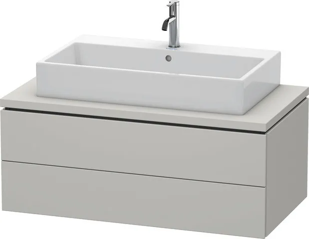 Duravit Waschtischunterschrank wandhängend „L-Cube“ 102 × 40 × 54,7 cm Betongrau Matt
