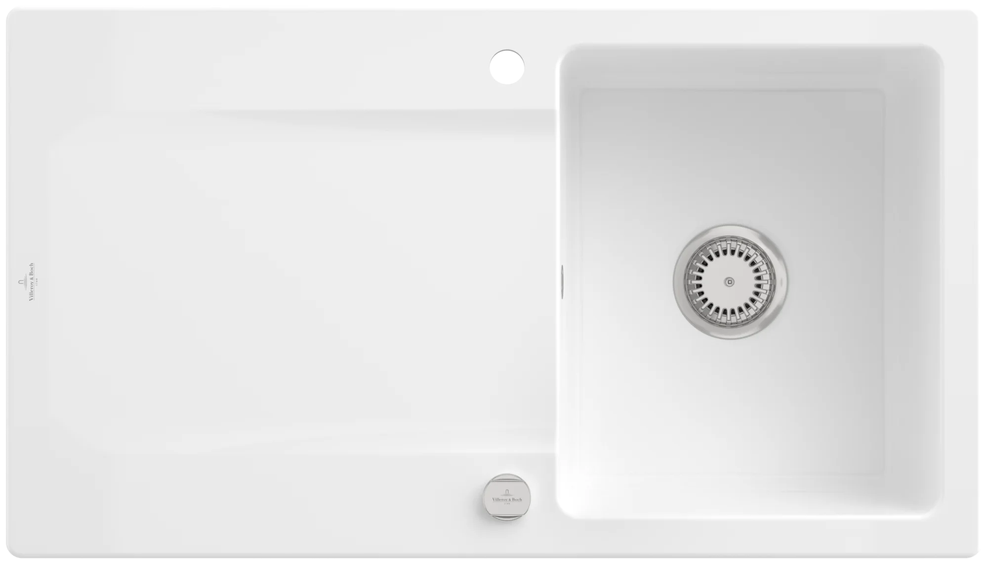 Villeroy & Boch Siluet 50 Einbauspüle 900x510mm Exc-Garn. IB reversibel TC Snow White cplus