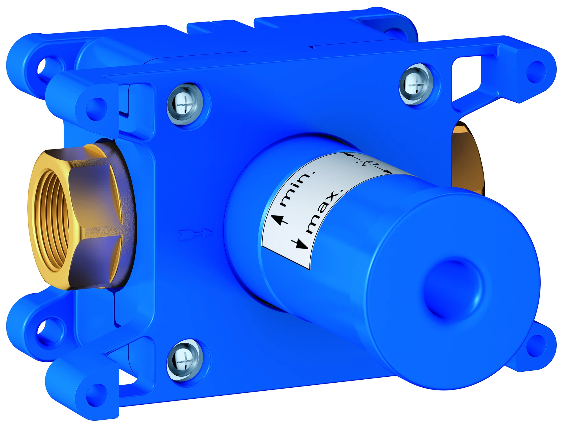 Einbaubox Rapido C 35028, für 1-fach Unterputz-Ventil, für Nass- und Trockenausbau, vormontiertes Keramik-Oberteil 3/4″, Anschlussgewinde Zuläufe 1/2″