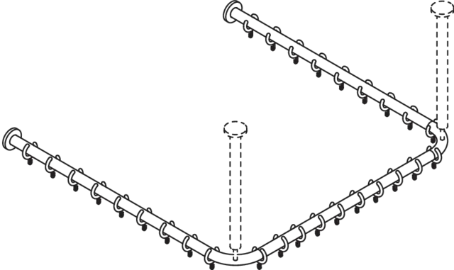 HEWI Duschvorhangstange „Serie 801“ HEWI Duschvorhangstange „Serie 801“