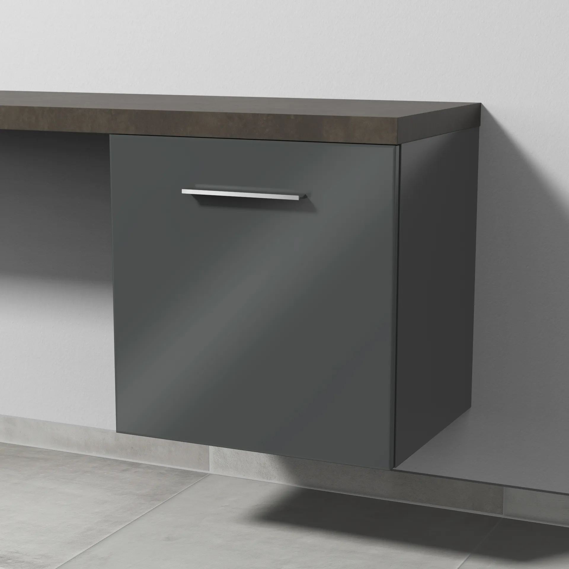 Sanipa Anbauschrank „2morrow“ 500 × 510 × 420 mm in Anthrazit (glanz)