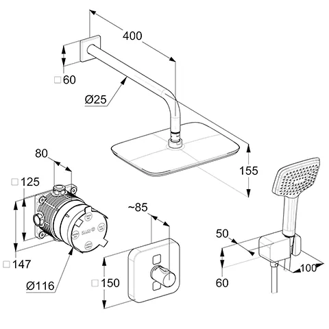 SMART PUSH Soft Set chrom SMART PUSH Soft Set chrom
