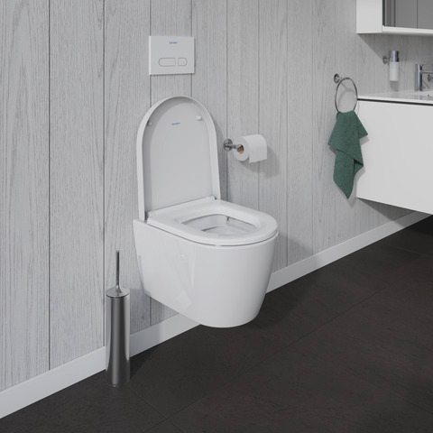 Duravit Wand-Tiefspül-WC inkl. WC-Sitz „ME by Starck“ 37 × 48 × 39 cm, Befestigung sichtbar Duravit Wand-Tiefspül-WC inkl. WC-Sitz „ME by Starck“ 37 × 48 × 39 cm, Befestigung sichtbar