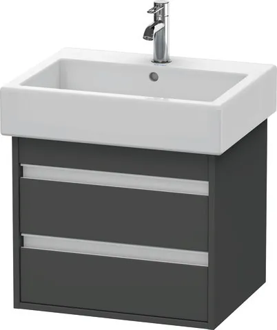 Duravit Waschtischunterschrank wandhängend „Ketho“ 55 × 48 × 44 cm Graphit Matt
