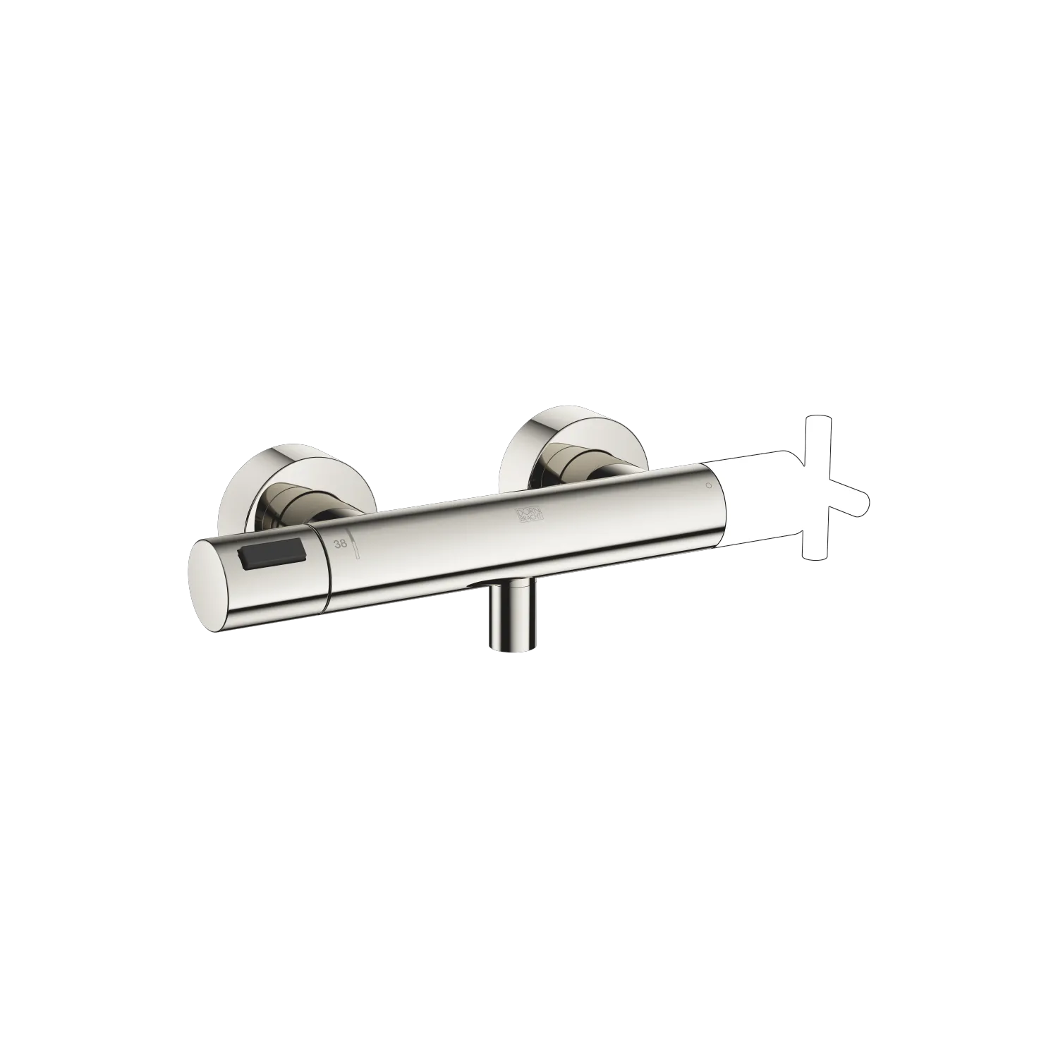 Dornbracht Brause-Thermostat für Wandmontage, SERIENNEUTRAL Platin, mit FlowReduce-Funktion, Anschluss 1/2", Brauseabgang 3/8" Dornbracht Brause-Thermostat für Wandmontage, SERIENNEUTRAL Platin, mit FlowReduce-Funktion, Anschluss 1/2", Brauseabgang 3/8"