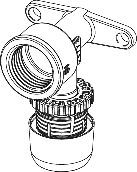 TECElogo-Ax Wandscheibe Dimension 16 × Rp 1/2″, Siliziumbronze