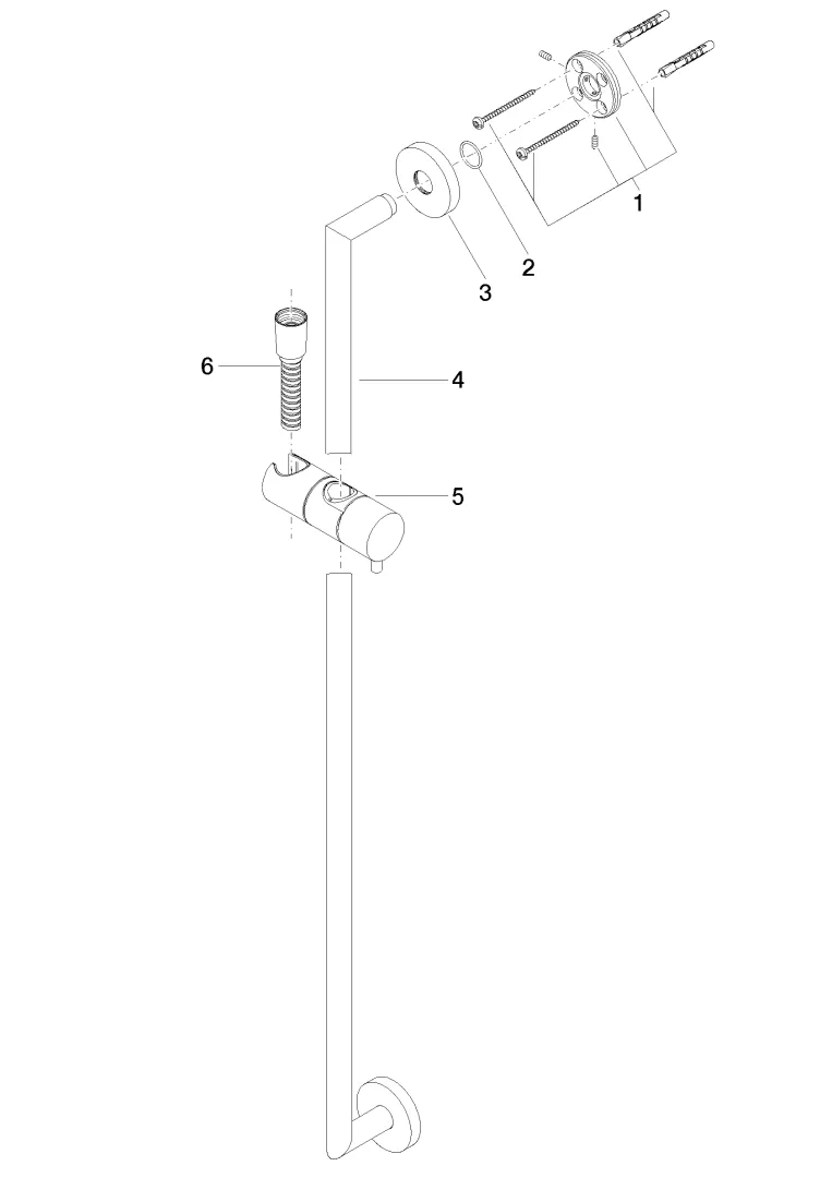Dornbracht Duschgarnitur ohne Handbrause Chrom Dornbracht Duschgarnitur ohne Handbrause Chrom