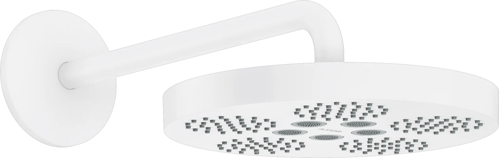 Hansgrohe AXOR One Kopfbrause 280 1jet mit Brausearm, Mattweiß Hansgrohe AXOR One Kopfbrause 280 1jet mit Brausearm, Mattweiß