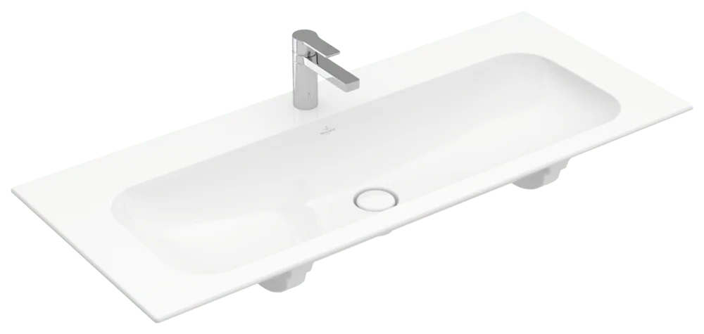 Villeroy & Boch Schrankwaschtisch Finion 4164C2, 1200x500x160 mm, weiß Alpin CeramicPlus, glänzend, TitanCeram, Metropolitan Stil