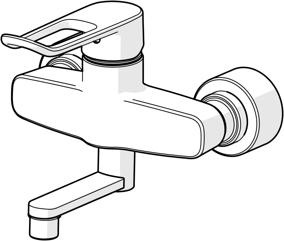 HansaCLINICA Einhebelmischer Waschtischbatterie Bügelhebel lang Ausladung 177 mm DN15 Chrom