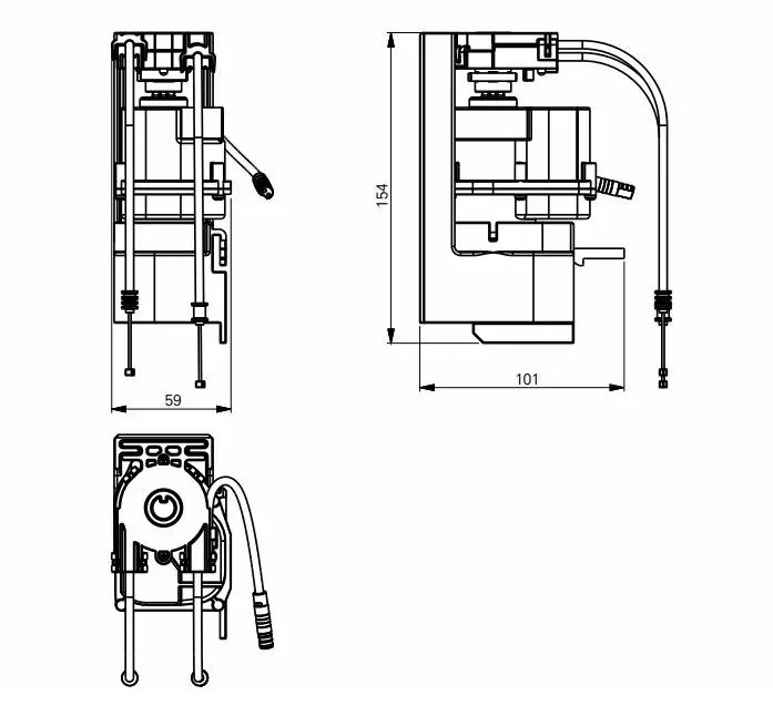 Toto Spülmotor „WASHLET“ 101 × 154 × 59 mm