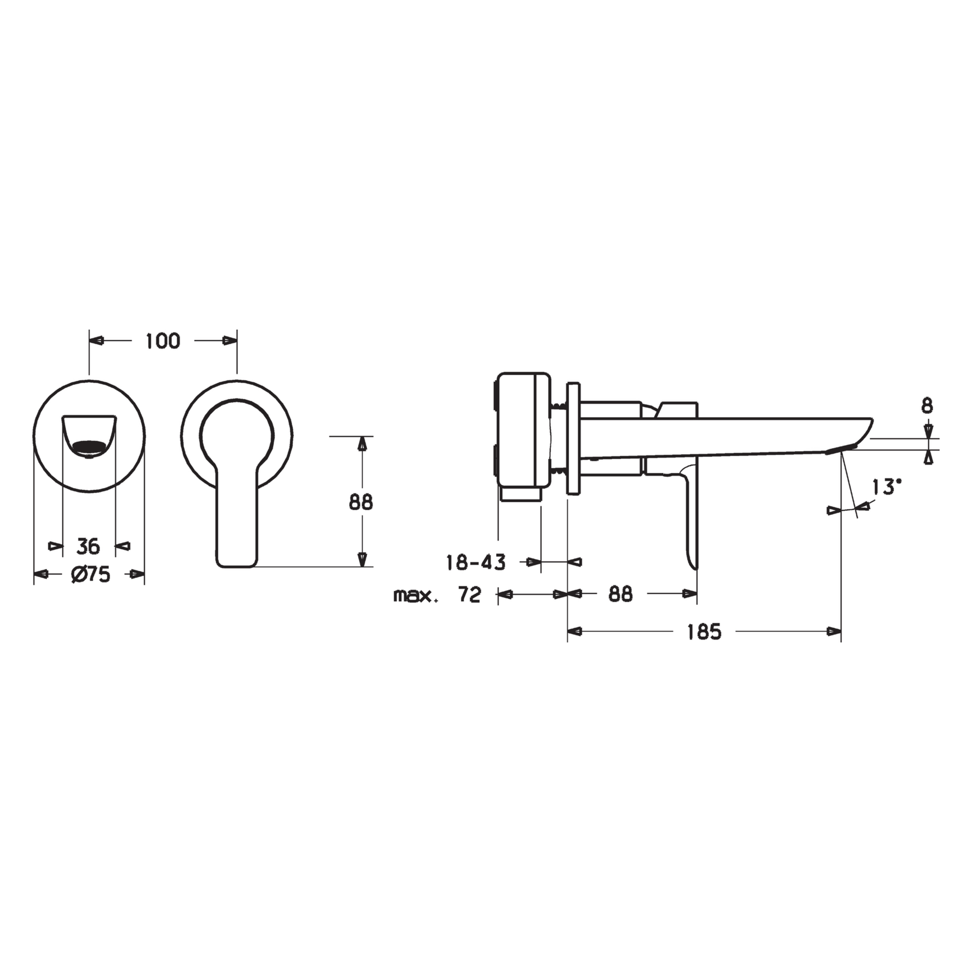 Einhebelmischer Fertigmontageset für Waschtischbatterie LIGNA 0640 Rosette rund Ausladung 185 mm DN15 Chrom Einhebelmischer Fertigmontageset für Waschtischbatterie LIGNA 0640 Rosette rund Ausladung 185 mm DN15 Chrom