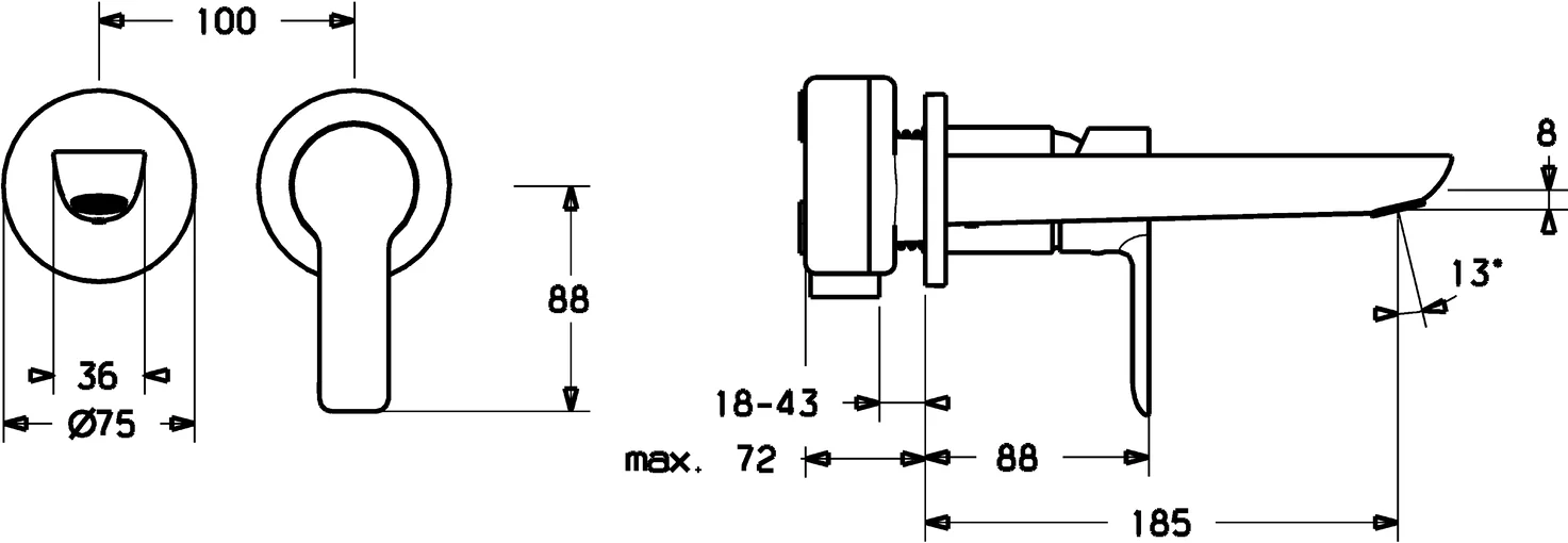HansaLIGNA Waschtischarmatur, Einhebelmischer Fertigmontageset für Waschtischbatterie, Rosette rund, Ausladung 185 mm, DN15 Chrom HansaLIGNA Waschtischarmatur, Einhebelmischer Fertigmontageset für Waschtischbatterie, Rosette rund, Ausladung 185 mm, DN15 Chrom