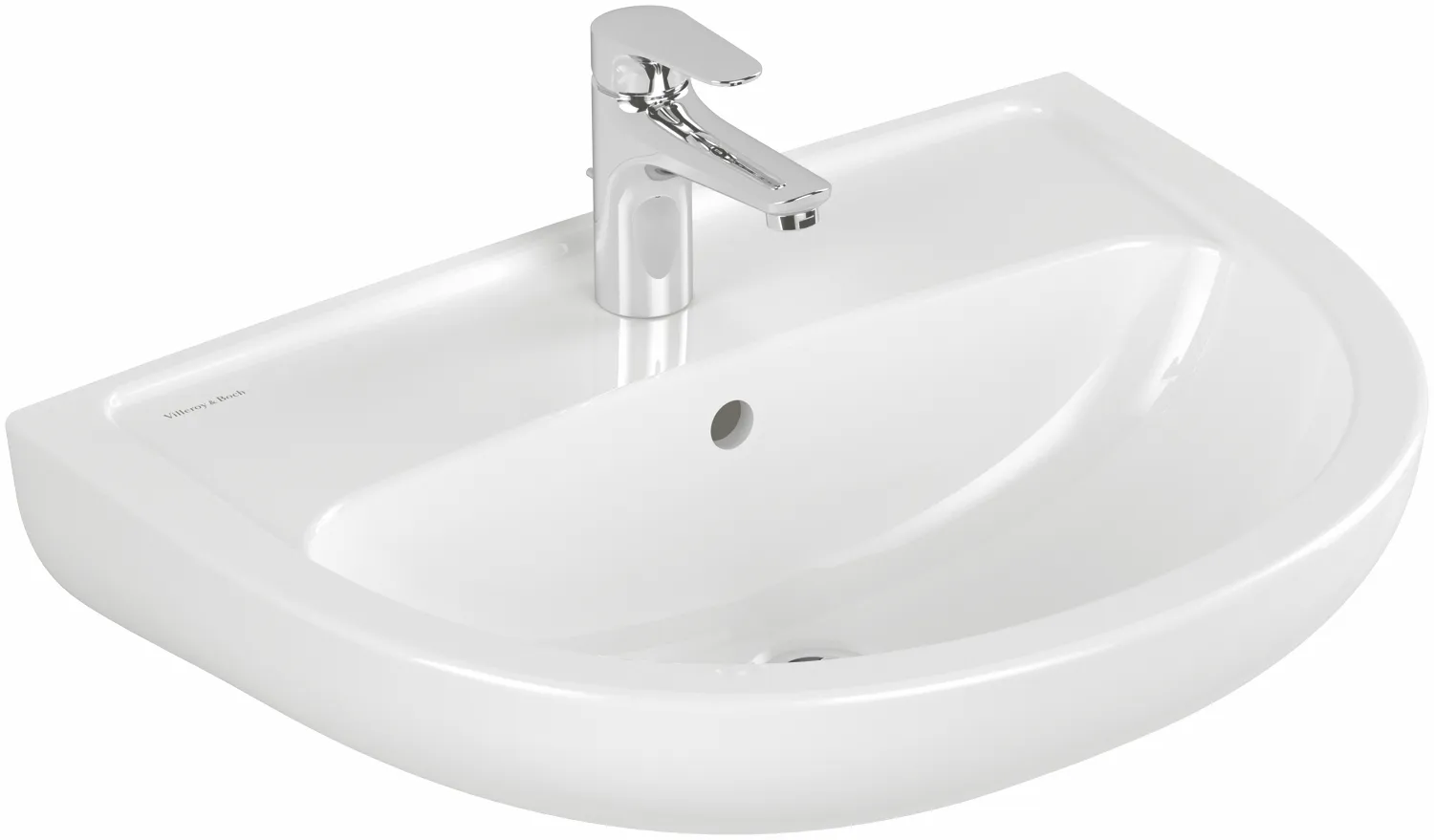 Villeroy & Boch Waschbecken „Newo“ 600 × 455 × 180 mm, Hahnlochposition mittig in Weiß Alpin Villeroy & Boch Waschbecken „Newo“ 600 × 455 × 180 mm, Hahnlochposition mittig in Weiß Alpin