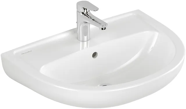 Villeroy & Boch Waschbecken „Newo“ 600 × 455 × 180 mm, Hahnlochposition mittig in Weiß Alpin Villeroy & Boch Waschbecken „Newo“ 600 × 455 × 180 mm, Hahnlochposition mittig in Weiß Alpin