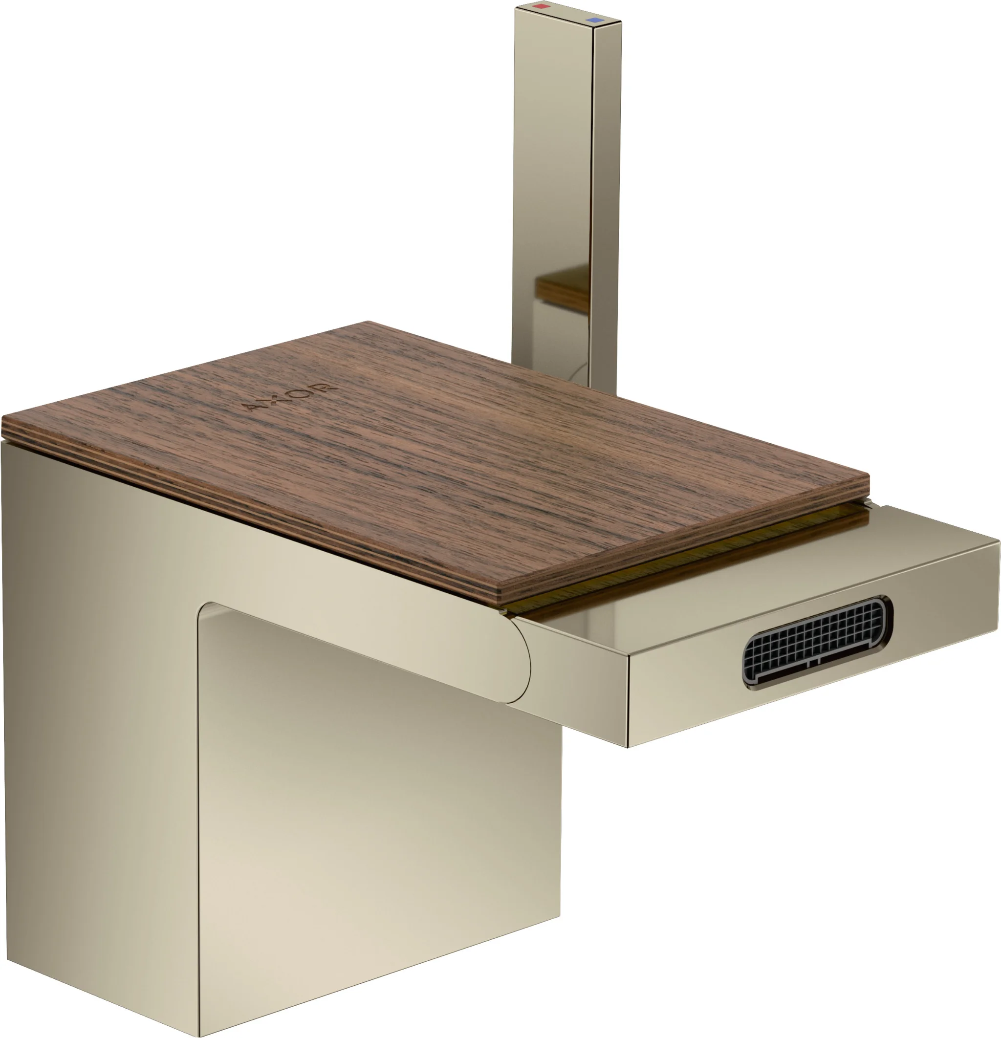 Hansgrohe AXOR MyEdition Platte 117 mm, Amerikanischer Nussbaum, abnehmbar