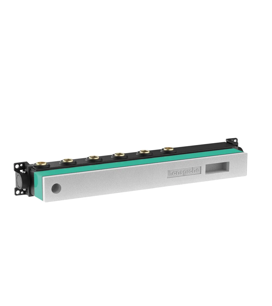 Hansgrohe RainSelect Grundkörper für 4 Verbraucher – horizontal montierbar, schallentkoppelt, DN15/DN20, Einbautiefe 92–120 mm Hansgrohe RainSelect Grundkörper für 4 Verbraucher – horizontal montierbar, schallentkoppelt, DN15/DN20, Einbautiefe 92–120 mm