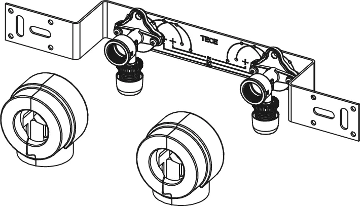 TECElogo-Ax Montageeinheit 150 mm mit Wandscheibe Dimension 20 × Rp 1/2″, Si-Bronze TECElogo-Ax Montageeinheit 150 mm mit Wandscheibe Dimension 20 × Rp 1/2″, Si-Bronze
