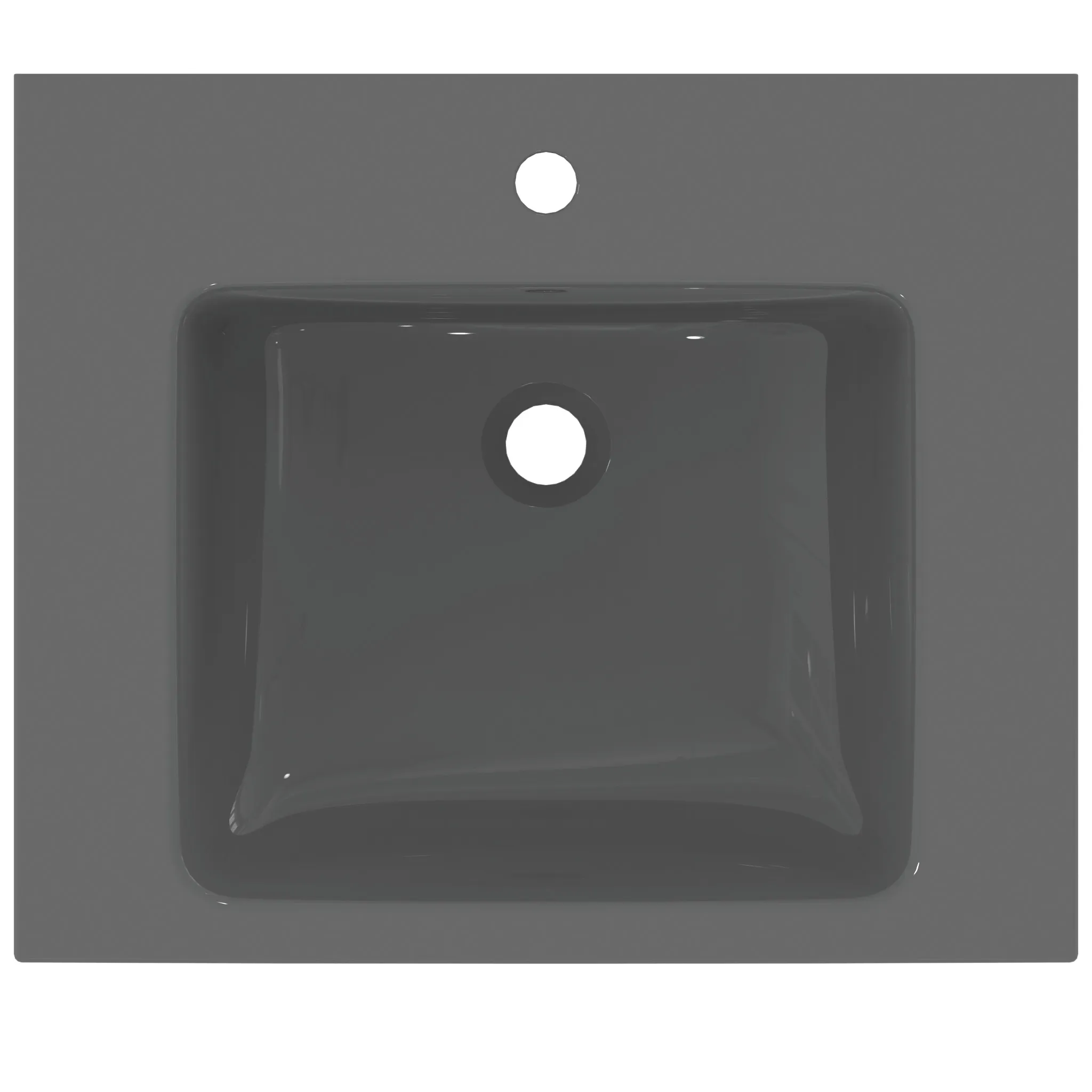 Waschbecken „i.lifeB“ 61 × 51 × 18 cm, Hahnlochposition mittig in Grau Waschbecken „i.lifeB“ 61 × 51 × 18 cm, Hahnlochposition mittig in Grau