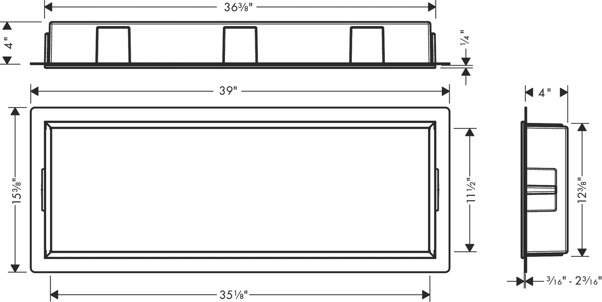 XtraStoris Original Wandnische mit integrier.Rah.300 x 900 x 100 mm MSW XtraStoris Original Wandnische mit integrier.Rah.300 x 900 x 100 mm MSW