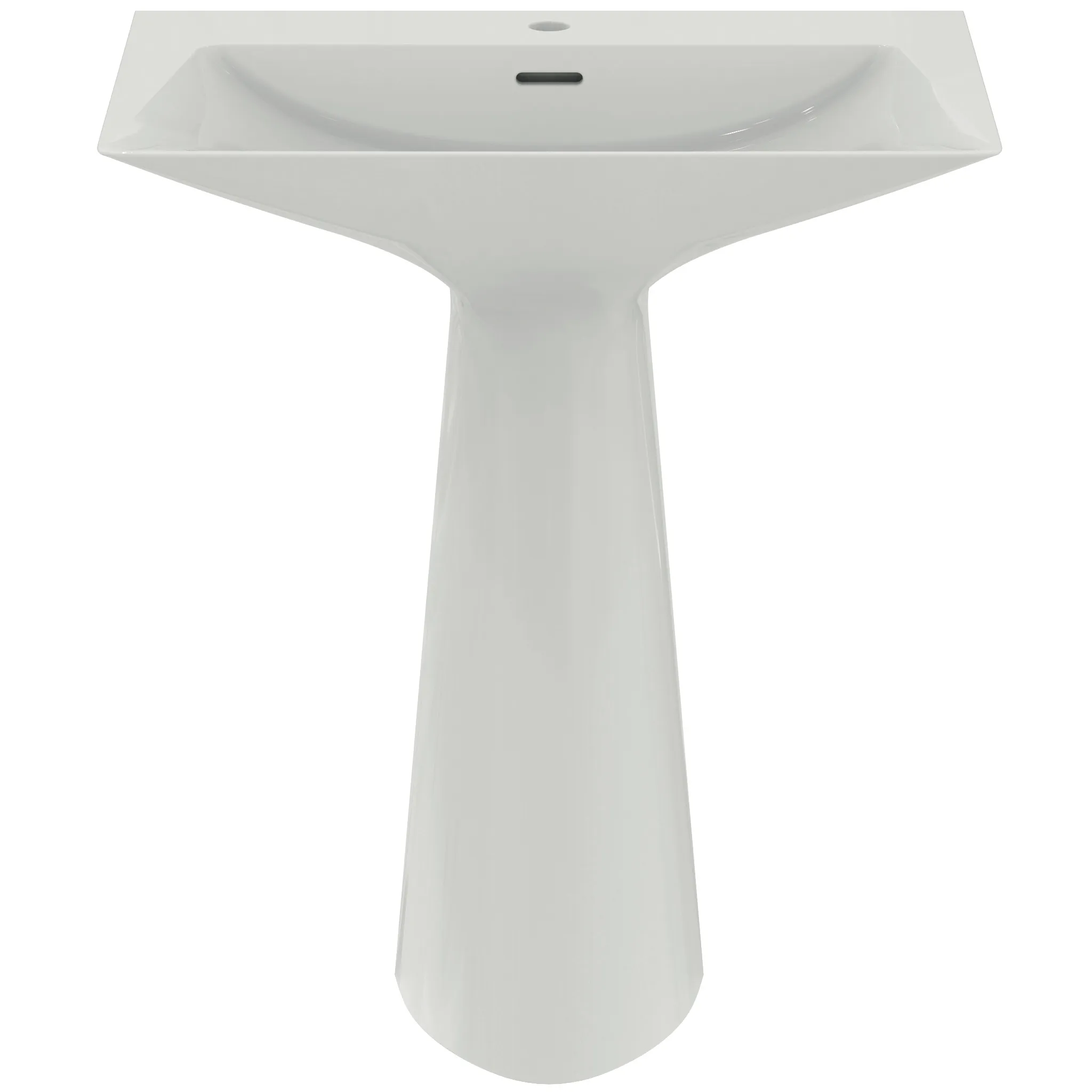 Waschbecken „Tipo-Z“ 74 × 47 × 90 cm, Hahnlochposition mittig in Weiß Waschbecken „Tipo-Z“ 74 × 47 × 90 cm, Hahnlochposition mittig in Weiß