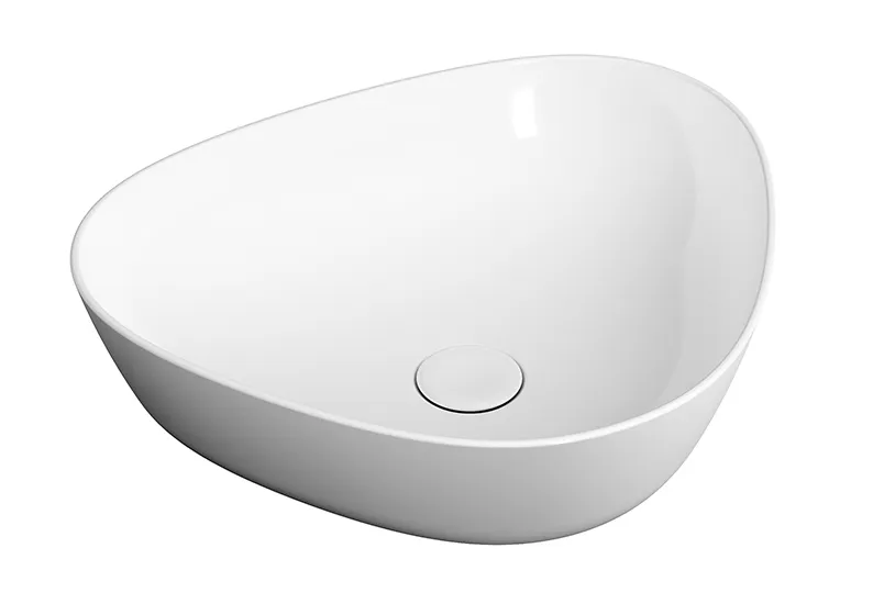 VitrA Plural Aufsatzschale flach asymmetrisch 47 x 40 x 13 cm Weiß Hochglanz