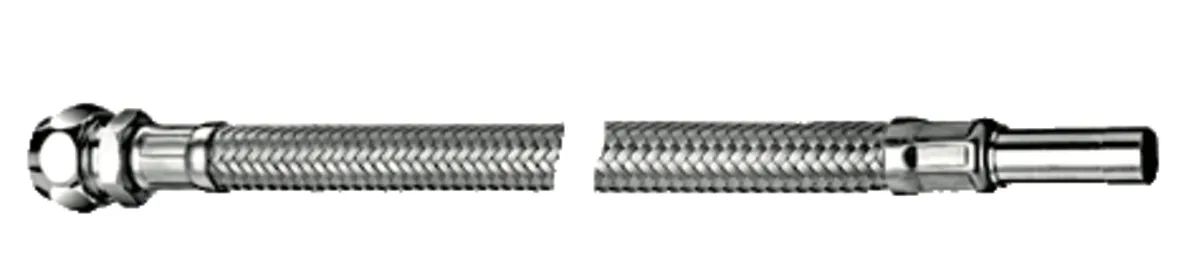 Schlauch Clean-Fix S, flexibel, 1000 mm, Zugfeste Messing-Konus-Quetschverschraubung Ø 10 mm (DN 10 G 3/8 AG), Rohrstutzen Ø 10 mm