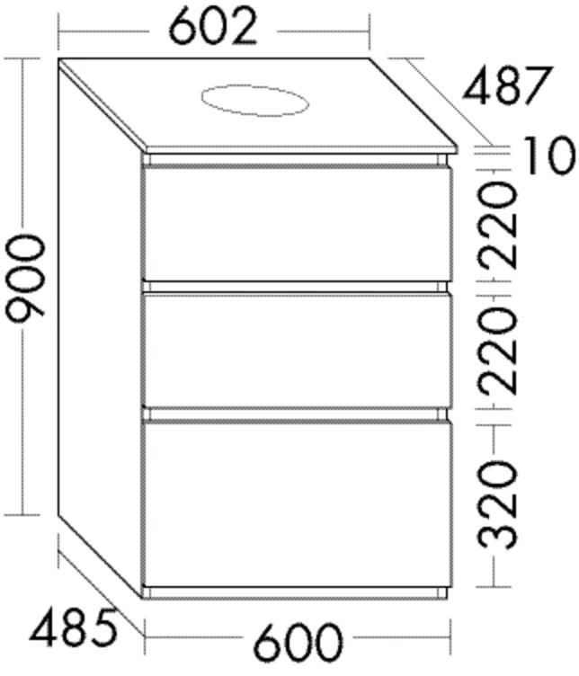 burgbad Waschtischunterschrank „Lin20“ 642 × 940 × 527 mm in Weiß Matt mit Laserkante burgbad Waschtischunterschrank „Lin20“ 642 × 940 × 527 mm in Weiß Matt mit Laserkante