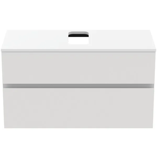 Ideal Standard Waschtischunterschrank „Finesse“ 100,2 × 55,8 × 44 cm Weiß matt lackiert