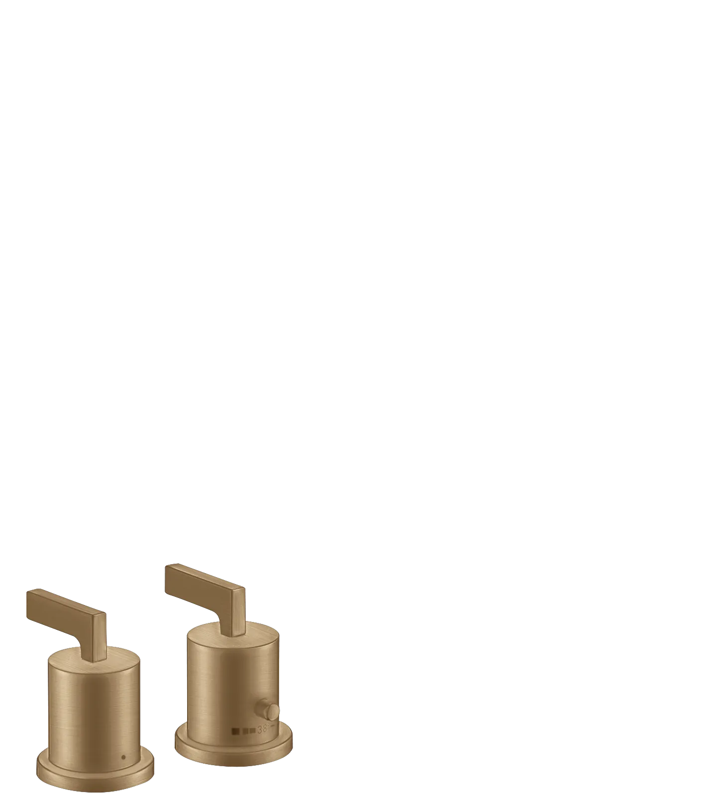 Hansgrohe AXOR Citterio 2-Loch Wannenrandarmatur mit Thermostat und Hebelgriffen, Brushed Bronze