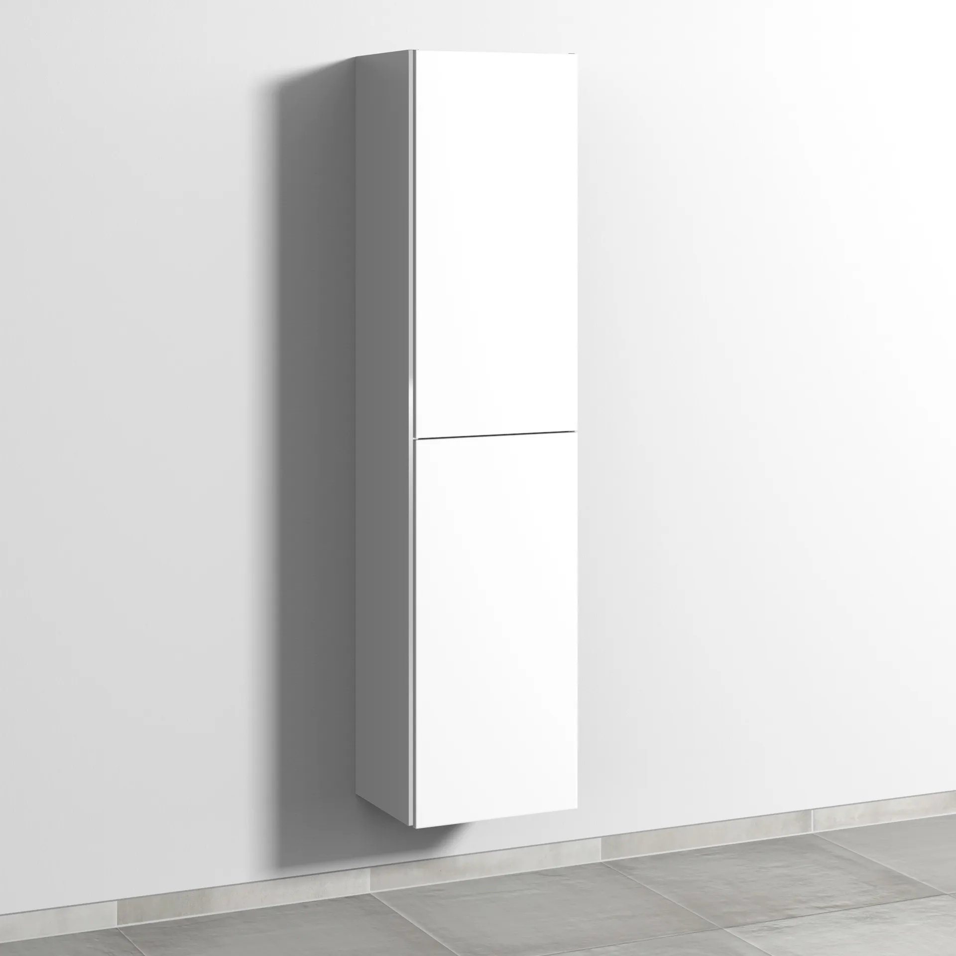 Sanipa Hochschrank „3way“ 400 × 1700 × 345 mm Anschlag rechts, in Weiß-Soft, Anschlag rechts