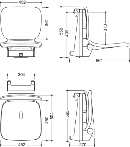 Einhängesitz „Serie 802 LifeSystem“ in Anthrazit glänzend / Anthrazit matt Einhängesitz „Serie 802 LifeSystem“ in Anthrazit glänzend / Anthrazit matt