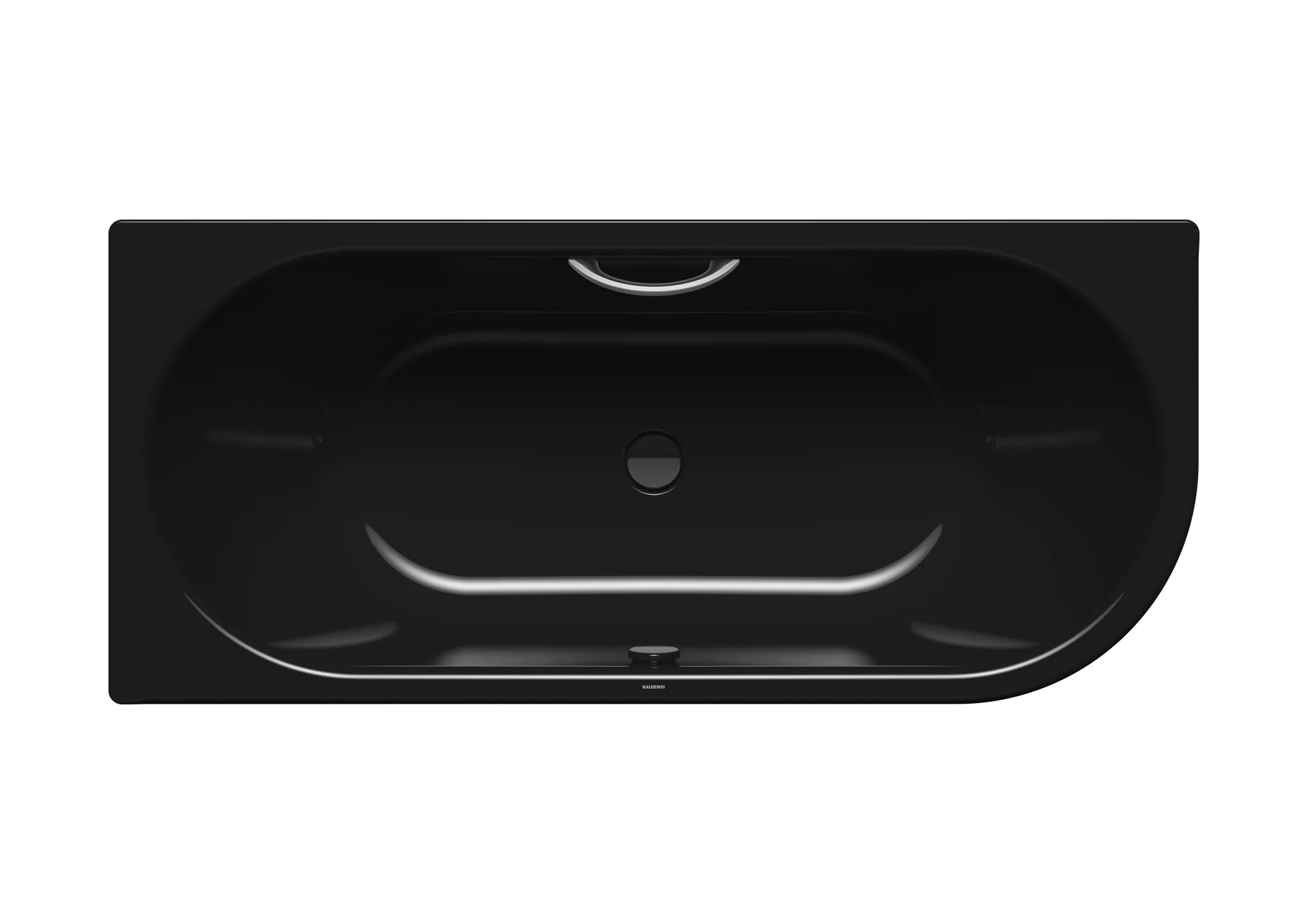 Kaldewei CENTRO DUO 1 RECHTS Badewanne, oval, 1700x750 mm, schwarz, mit Griffloch