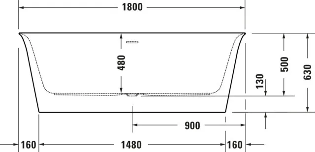 Duravit Badewanne „White Tulip“ freistehend oval 1800 × 900 mm in Weiß Duravit Badewanne „White Tulip“ freistehend oval 1800 × 900 mm in Weiß
