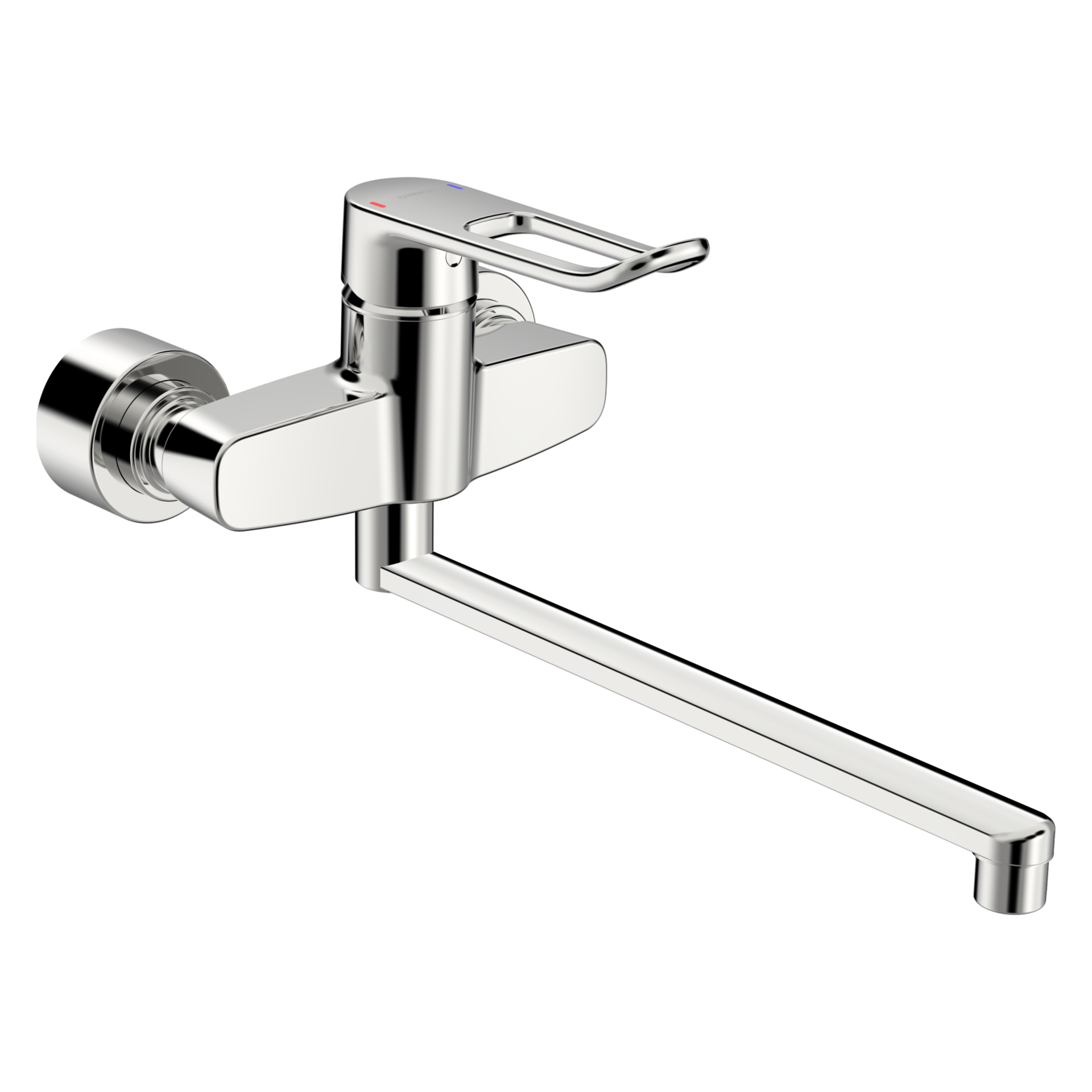 Einhand-Waschtischarmatur Bedienungshebel lang „Clinica“ Ausladung 377 mm in Chrom Einhand-Waschtischarmatur Bedienungshebel lang „Clinica“ Ausladung 377 mm in Chrom