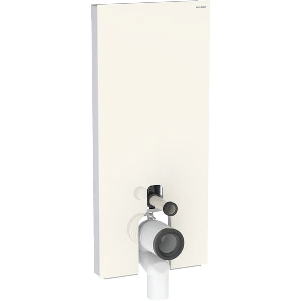Monolith Sanitärmodul für Stand-WC, 114 cm, Frontverkleidung aus Glas: Glas sand-grau, Aluminium Monolith Sanitärmodul für Stand-WC, 114 cm, Frontverkleidung aus Glas: Glas sand-grau, Aluminium