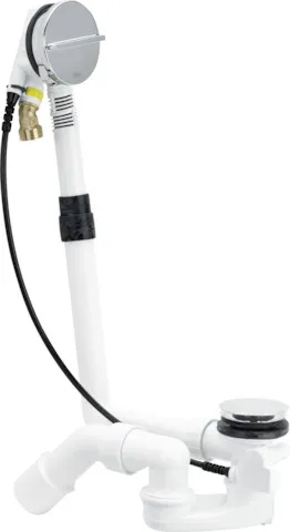 Viega Ab- und Überlaufgarnitur mit Zulauffunktion Modell 6161.51 „Multiplex Trio“ 6161.51 in 560 mm × DN40 / 50 verchromt 19,7 cm