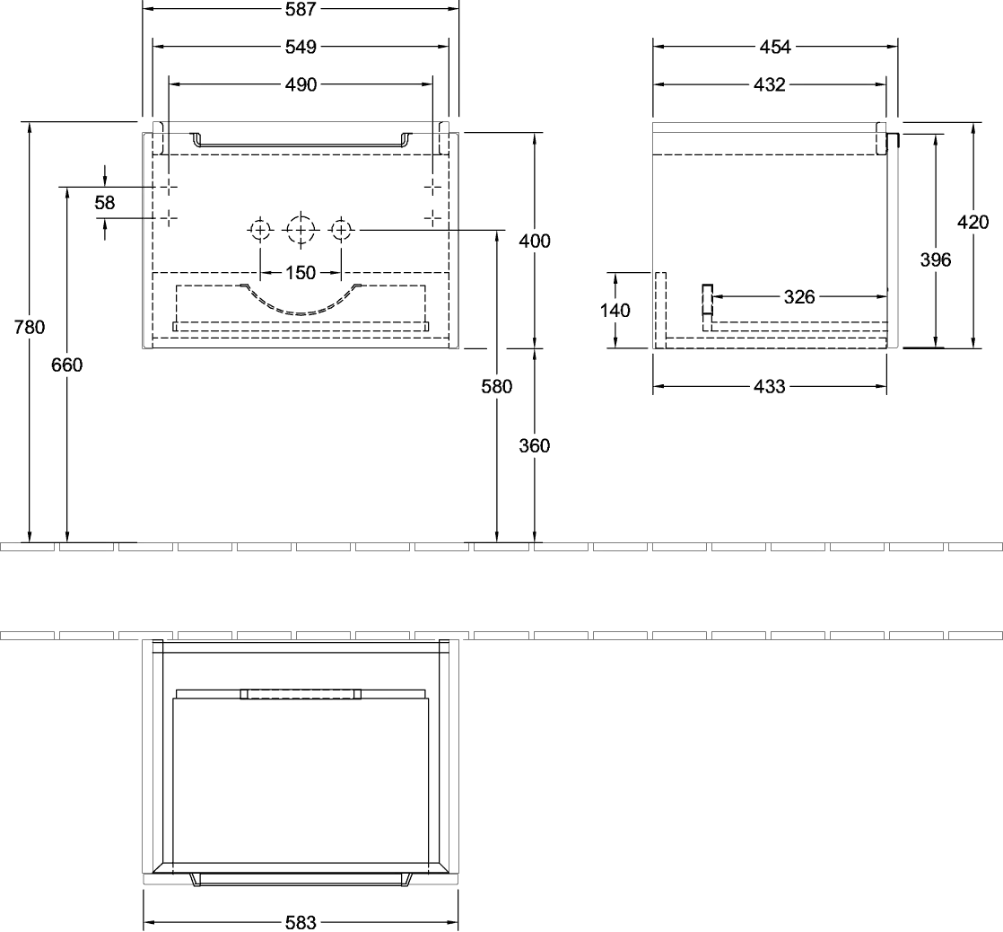Villeroy & Boch Subway 2.0 Waschbeckenunterschrank A68710, 587x420x454 mm, Arizona Oak Villeroy & Boch Subway 2.0 Waschbeckenunterschrank A68710, 587x420x454 mm, Arizona Oak