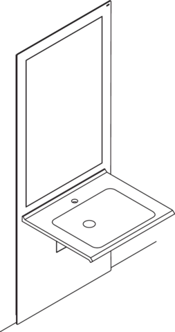 Waschtisch-Modul „S 50“ Set 74 × 183,8 cm