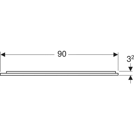 Geberit Spiegel „Option“ in schwarz matt / pulverbeschichtet matt